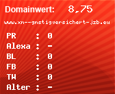 Domainbewertung - Domain www.xn--gnstigversichert-jzb.eu bei Domainwert24.net