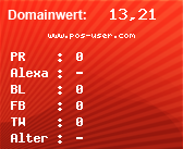 Domainbewertung - Domain www.pos-user.com bei Domainwert24.net