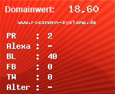Domainbewertung - Domain www.rossmann-systeme.de bei Domainwert24.net