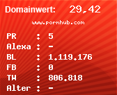 Domainbewertung - Domain www.pornhub.com bei Domainwert24.net