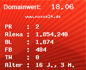 Domainbewertung - Domain www.noxos24.de bei Domainwert24.net