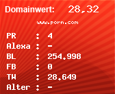 Domainbewertung - Domain www.porn.com bei Domainwert24.net