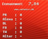 Domainbewertung - Domain www.webwinx.de bei Domainwert24.net