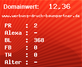 Domainbewertung - Domain www.werbung-druck-baumgartner.de bei Domainwert24.net