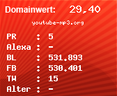 Domainbewertung - Domain youtube-mp3.org bei Domainwert24.net