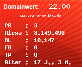 Domainbewertung - Domain www.pd-cronjob.de bei Domainwert24.net