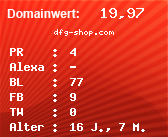 Domainbewertung - Domain dfg-shop.com bei Domainwert24.net