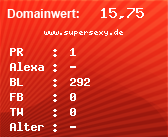 Domainbewertung - Domain www.supersexy.de bei Domainwert24.net