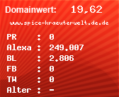 Domainbewertung - Domain www.spice-kraeuterwelt.de.de bei Domainwert24.net