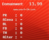 Domainbewertung - Domain www.sex0-24.com bei Domainwert24.net