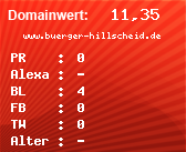 Domainbewertung - Domain www.buerger-hillscheid.de bei Domainwert24.net