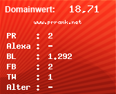 Domainbewertung - Domain www.prrank.net bei Domainwert24.net