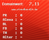 Domainbewertung - Domain www.standherd24.de bei Domainwert24.net