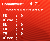 Domainbewertung - Domain www.hairstudio-melissa.ch bei Domainwert24.net