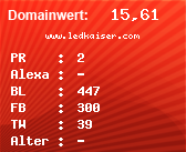 Domainbewertung - Domain www.ledkaiser.com bei Domainwert24.net