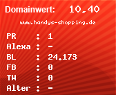 Domainbewertung - Domain www.handys-shopping.de bei Domainwert24.net