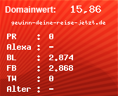 Domainbewertung - Domain gewinn-deine-reise-jetzt.de bei Domainwert24.net