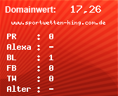 Domainbewertung - Domain www.sportwetten-king.com.de bei Domainwert24.net