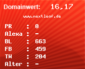 Domainbewertung - Domain www.nextleaf.de bei Domainwert24.net