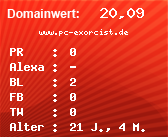 Domainbewertung - Domain www.pc-exorcist.de bei Domainwert24.net