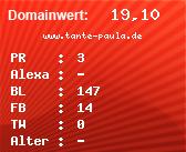 Domainbewertung - Domain www.tante-paula.de bei Domainwert24.net