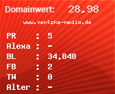Domainbewertung - Domain www.ventzke-media.de bei Domainwert24.net