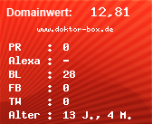 Domainbewertung - Domain www.doktor-box.de bei Domainwert24.net