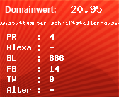 Domainbewertung - Domain www.stuttgarter-schriftstellerhaus.de bei Domainwert24.net