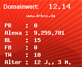 Domainbewertung - Domain www.drbox.de bei Domainwert24.net