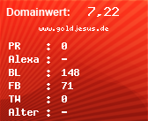 Domainbewertung - Domain www.goldjesus.de bei Domainwert24.net