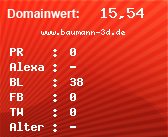 Domainbewertung - Domain www.baumann-3d.de bei Domainwert24.net