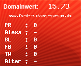 Domainbewertung - Domain www.ford-mustang-garage.de bei Domainwert24.net