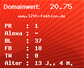 Domainbewertung - Domain www.12th-fashion.de bei Domainwert24.net