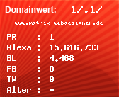 Domainbewertung - Domain www.matrix-webdesigner.de bei Domainwert24.net