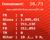 Domainbewertung - Domain www.webkatalog.noxos24.de bei Domainwert24.net