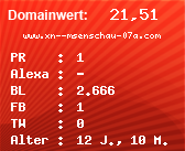 Domainbewertung - Domain www.xn--msenschau-07a.com bei Domainwert24.net