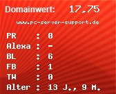 Domainbewertung - Domain www.pc-server-support.de bei Domainwert24.net