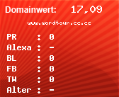 Domainbewertung - Domain www.wordtour.cc.cc bei Domainwert24.net