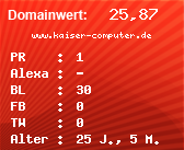 Domainbewertung - Domain www.kaiser-computer.de bei Domainwert24.net