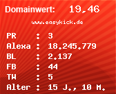 Domainbewertung - Domain www.easykick.de bei Domainwert24.net