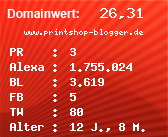 Domainbewertung - Domain www.printshop-blogger.de bei Domainwert24.net