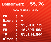 Domainbewertung - Domain www.facebook.com bei Domainwert24.net