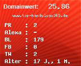 Domainbewertung - Domain www.top-handylogo365.de bei Domainwert24.net