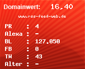 Domainbewertung - Domain www.rss-feed-web.de bei Domainwert24.net