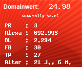 Domainbewertung - Domain www.tally-ho.nl bei Domainwert24.net
