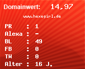 Domainbewertung - Domain www.hexegirl.de bei Domainwert24.net