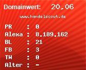 Domainbewertung - Domain www.handelscout.de bei Domainwert24.net