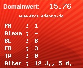 Domainbewertung - Domain www.dzcp-addons.de bei Domainwert24.net