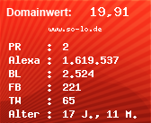 Domainbewertung - Domain www.so-lo.de bei Domainwert24.net