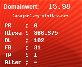 Domainbewertung - Domain lanagirl.my-visit-x.net bei Domainwert24.net